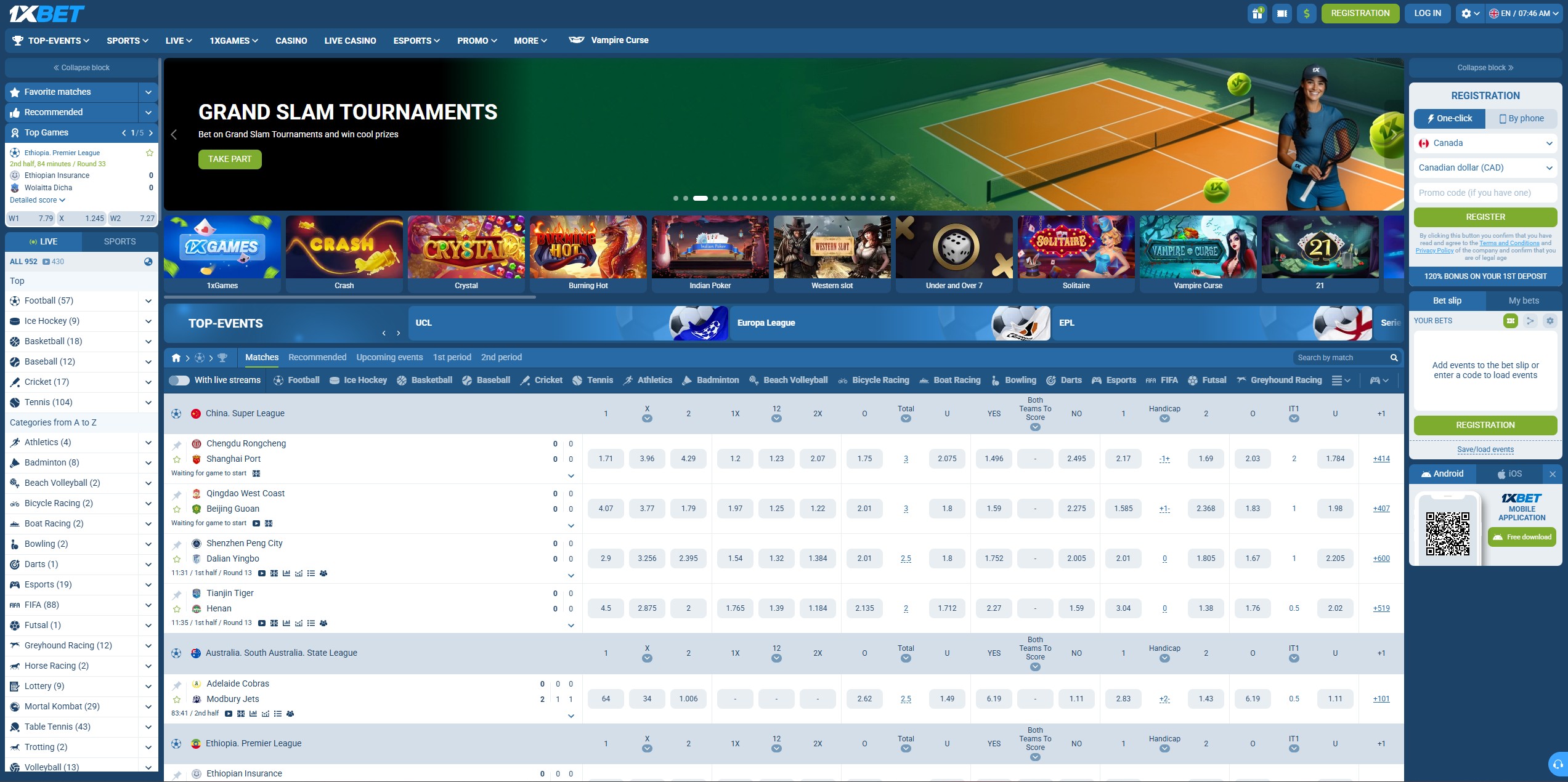 1XBET Casino screenshot 1