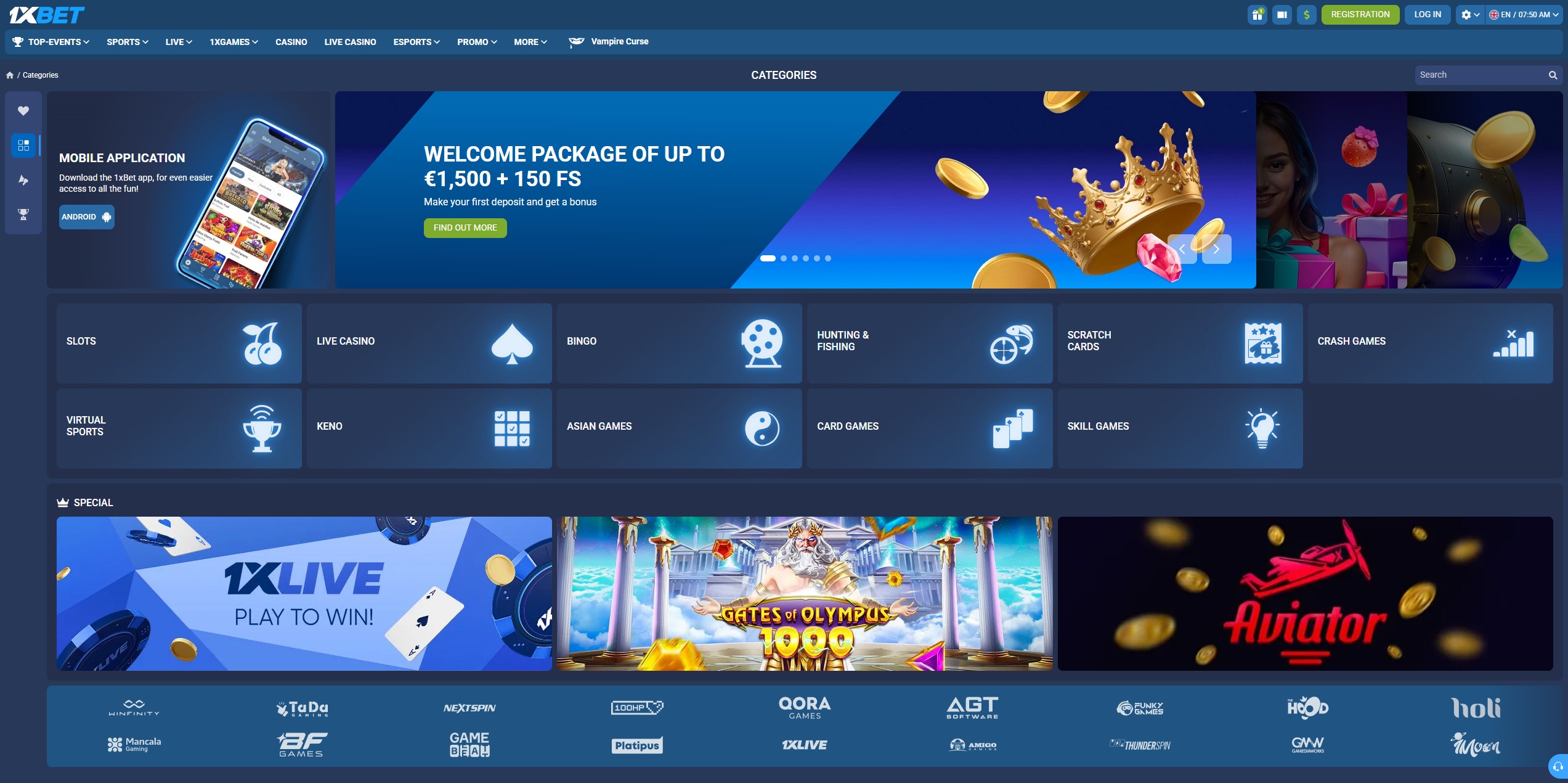 1XBET Casino screenshot 5