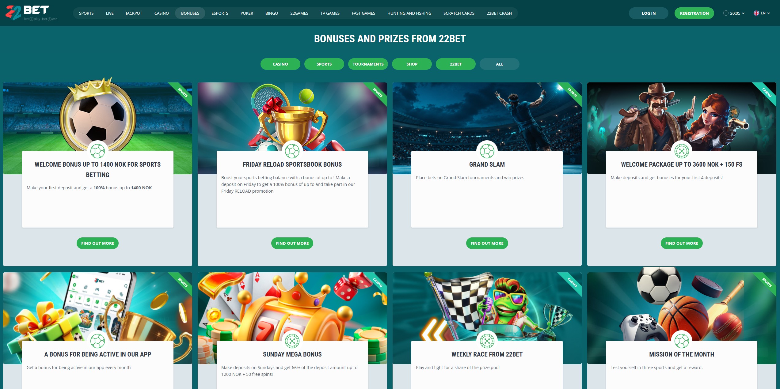 22BET Casino screenshot 2