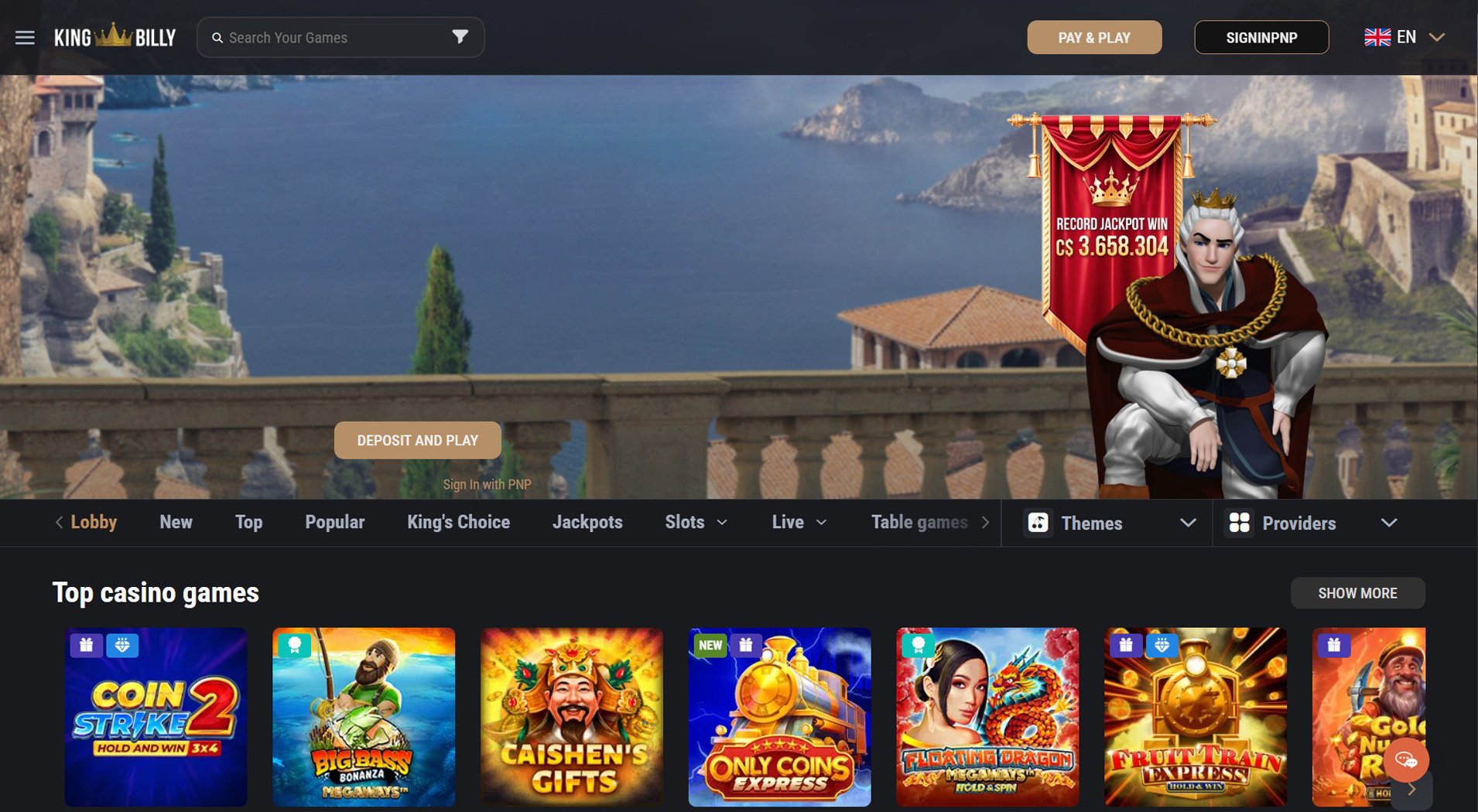 2. King Billy Casino